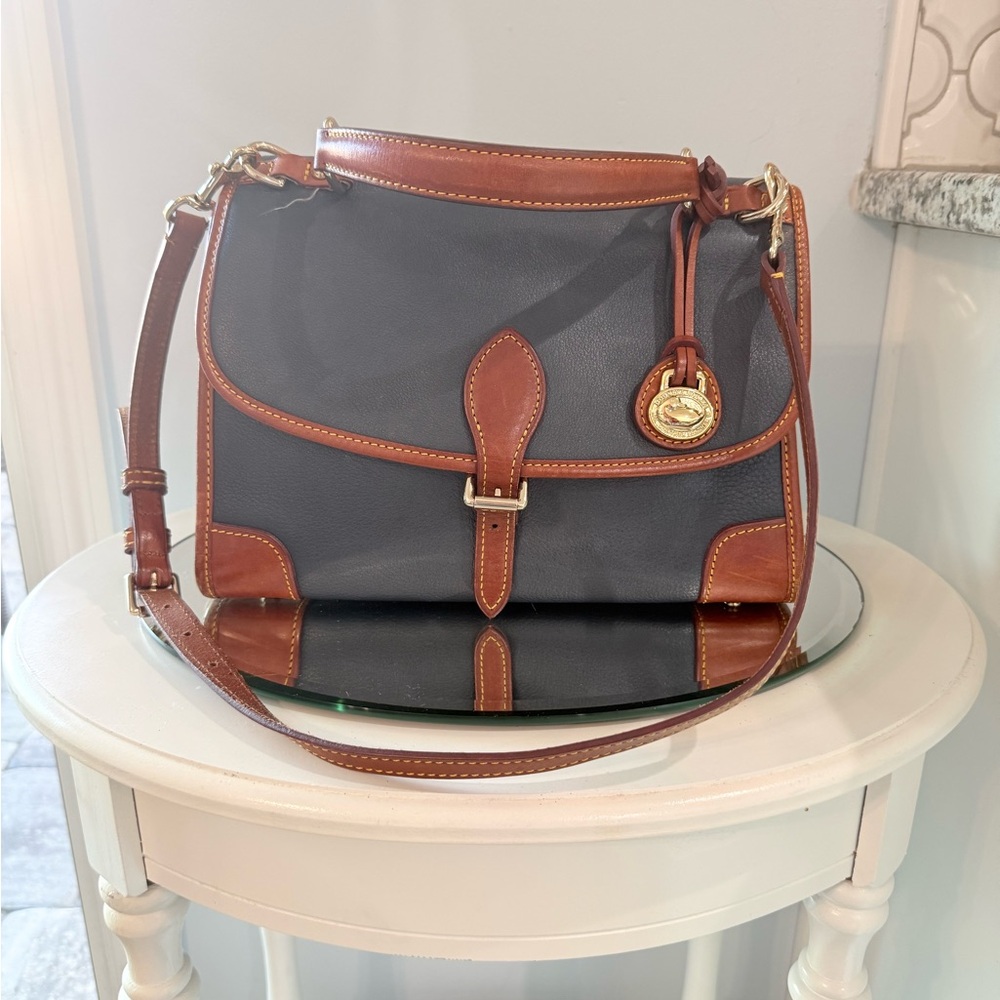 Dooney & Bourke Black and Brown Crossbody Bag